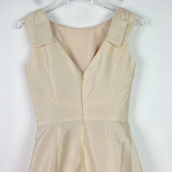 NWT Alfred Sung Dupioni Sleeveless Short Cocktail Dress with Bow Size 2 D626 - Picture 9 of 15